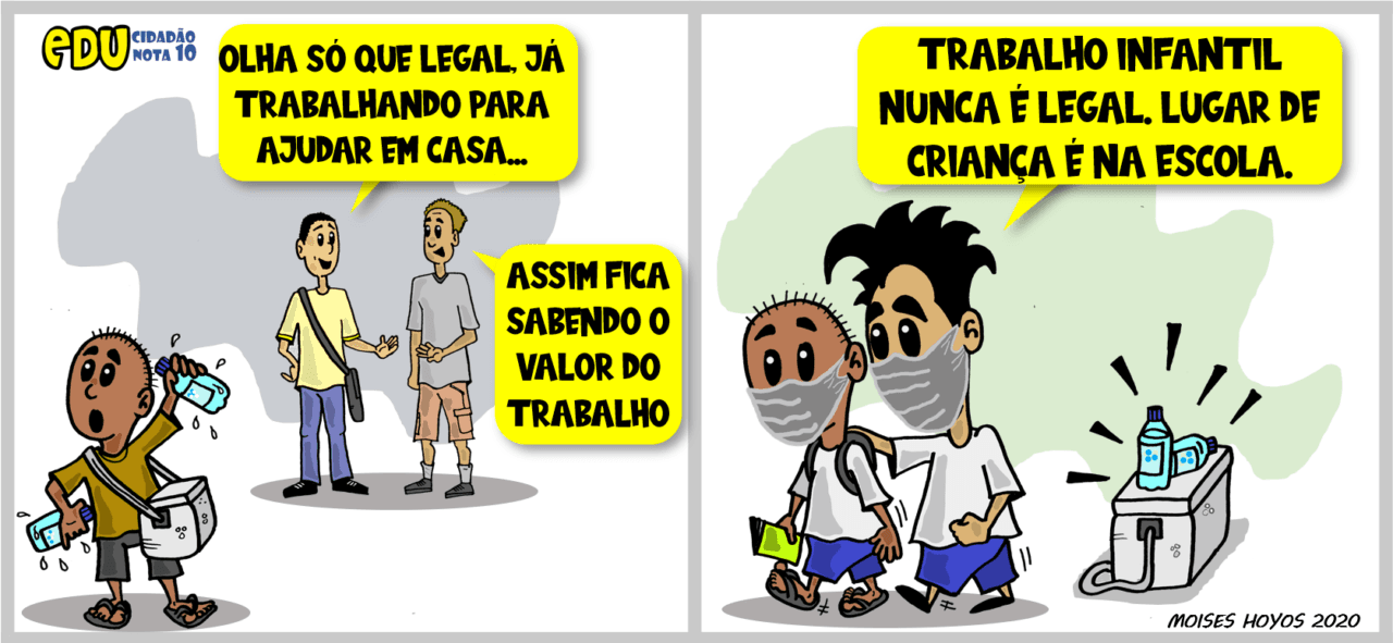 Curso “Educação Fiscal - Estado e Tributação” - tirinha trabalho infantil Curso “Educação Fiscal - Estado e Tributação” - tirinha trabalho infantil