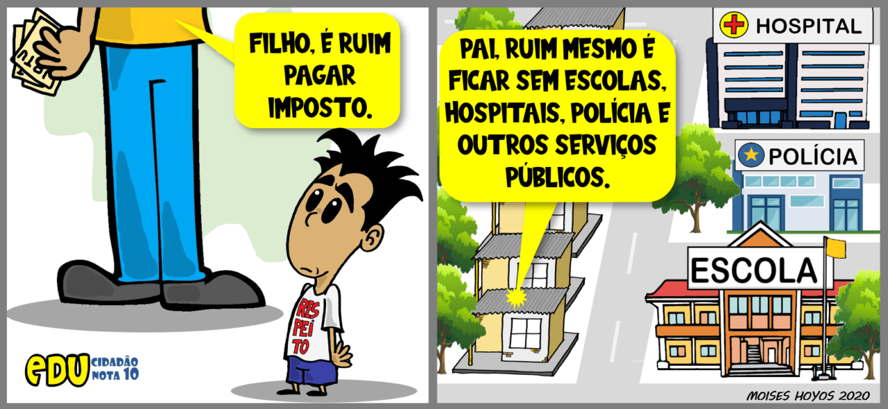 TRE-AM lança Cartilha da Propaganda 2020 - tirinha pagar imposto TRE-AM lança Cartilha da Propaganda 2020 - tirinha pagar imposto