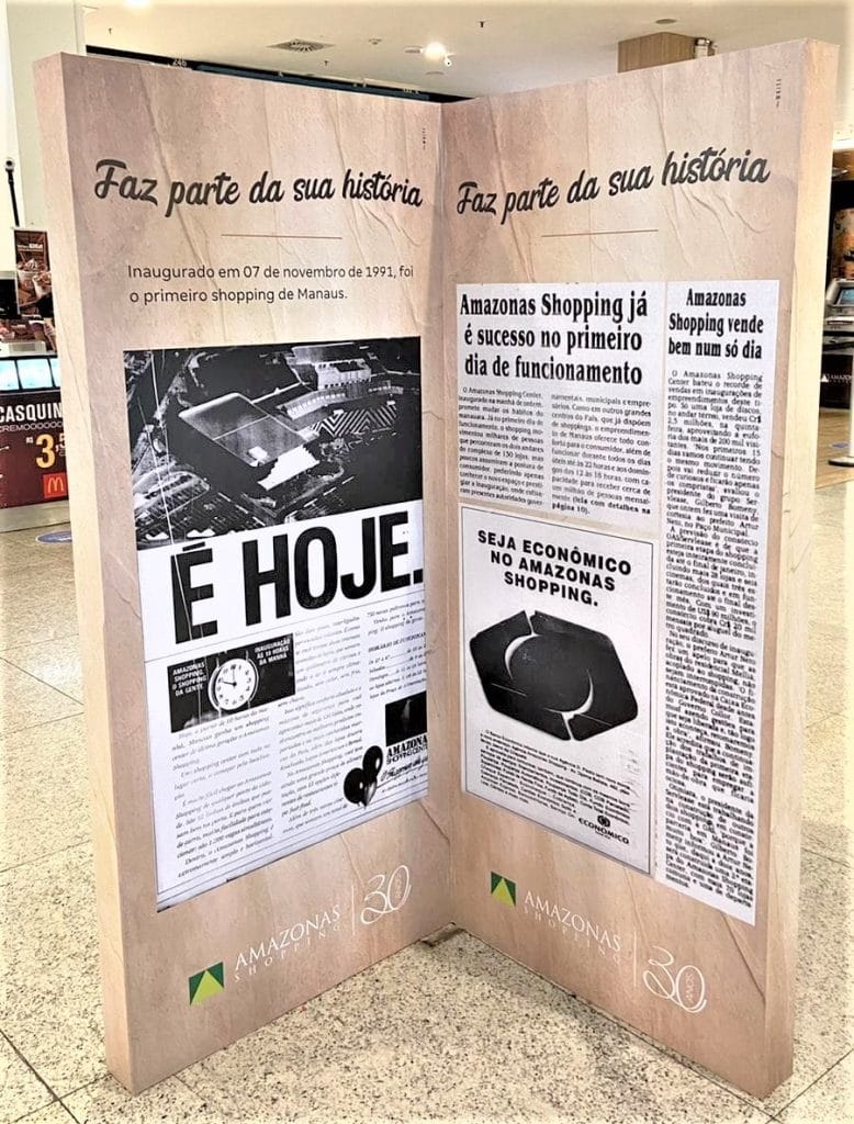 Manchetes do JC em exposição no shopping - Amazonas 2 3