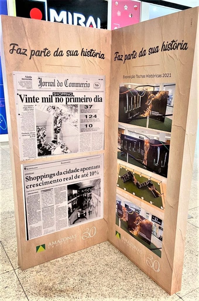 Manchetes do JC em exposição no shopping - Amazonas 3 3