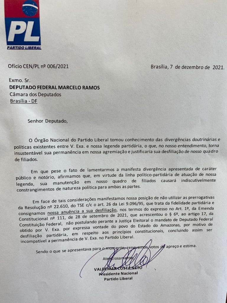 Marcelo Ramos anuncia saída do PL em 'divórcio amigável' - saida Marcelo Ramos Marcelo Ramos anuncia saída do PL em 'divórcio amigável' - saida Marcelo Ramos