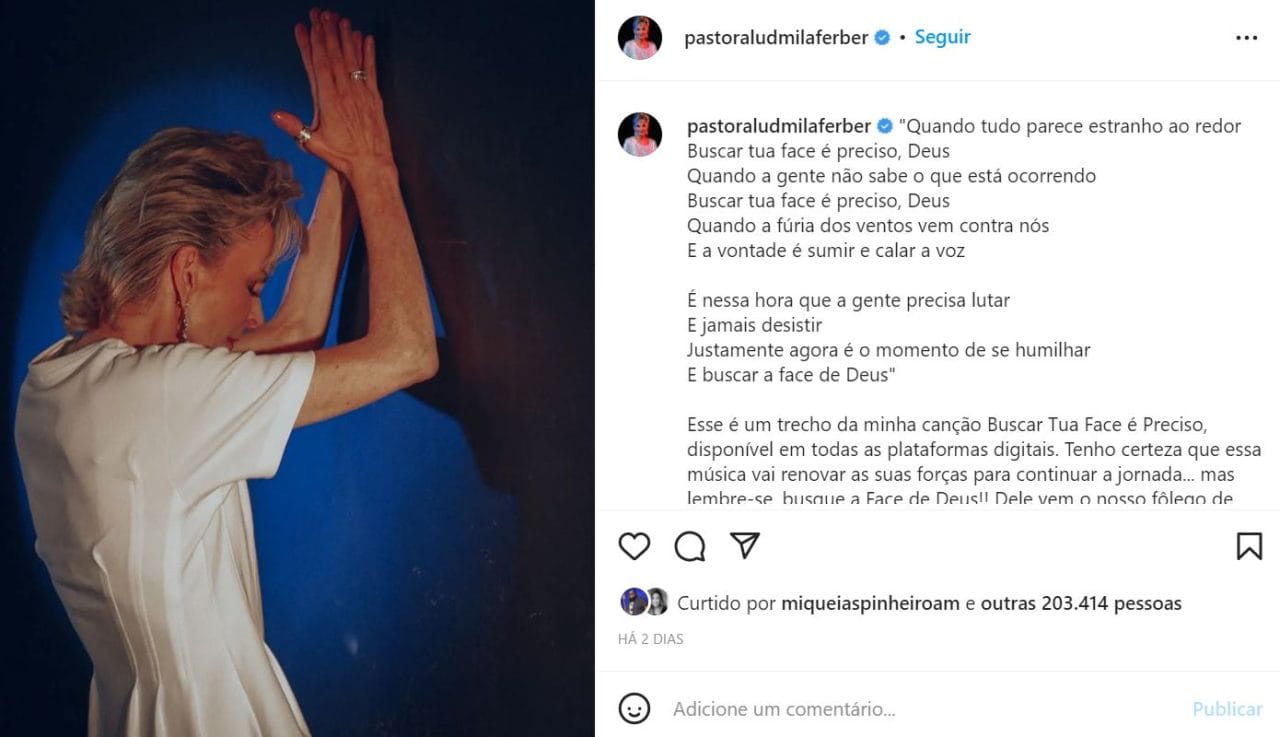 Cantora Ludmila Ferber morre de câncer aos 56 anos - Ludmila Instagram