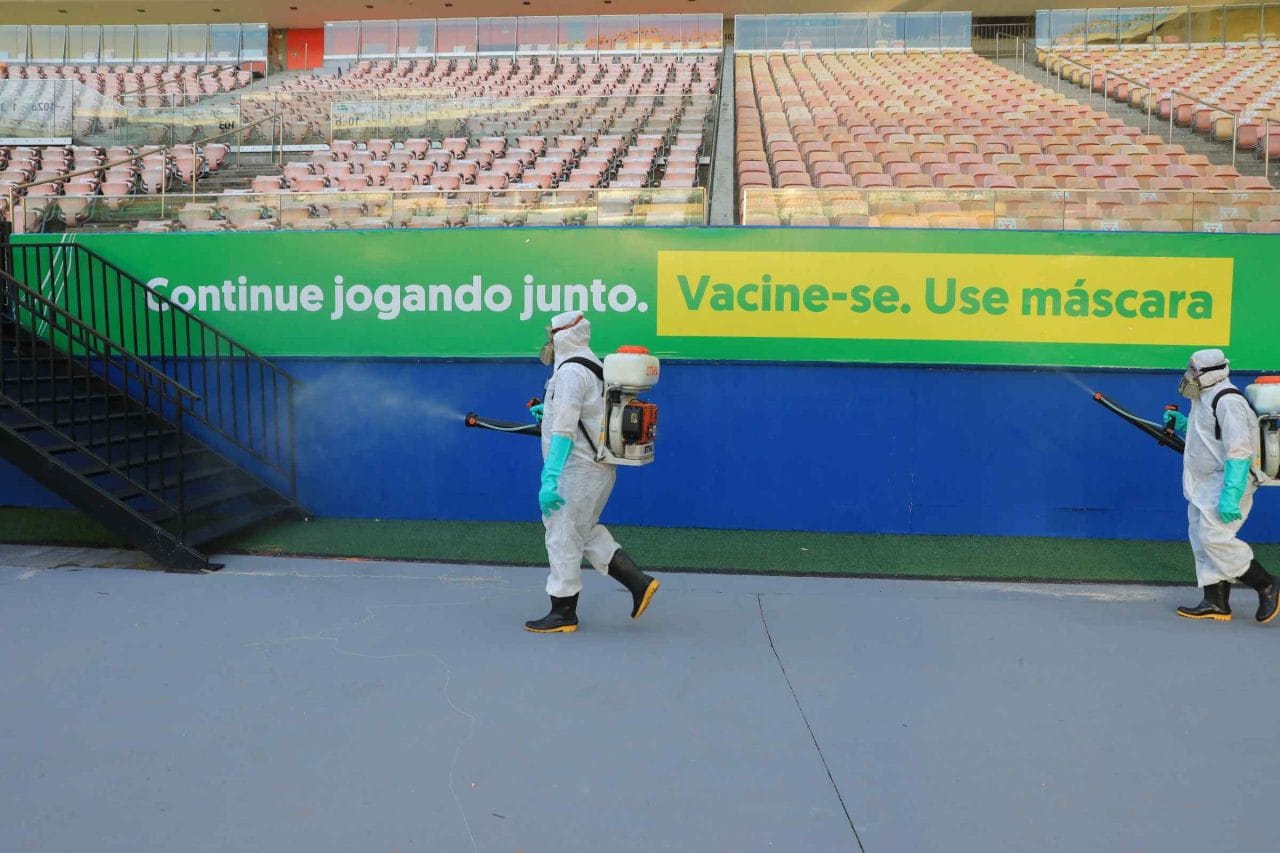 Barezão começa hoje com três jogos em Manaus - Sanitizacao Arena da Amazonia FOTO Arthur Castro Secom 3