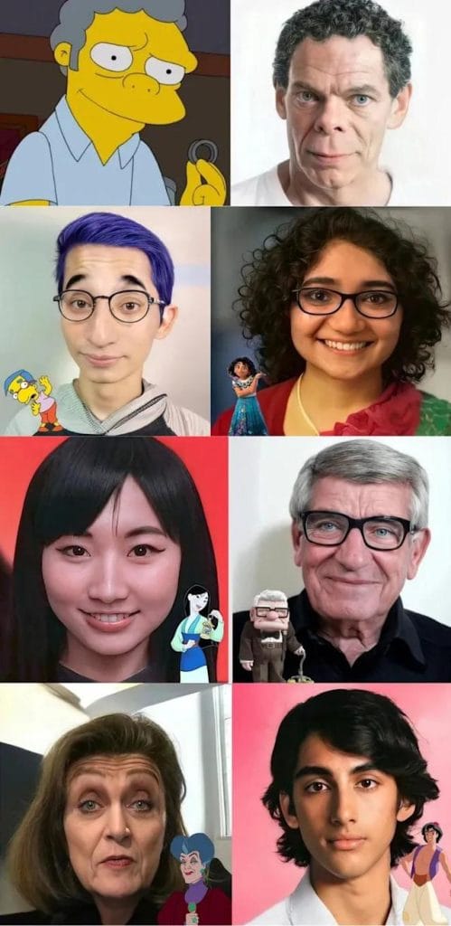 Brasileiro usa IA e mostra como seriam personagens de animação na vida real￼ - personagens