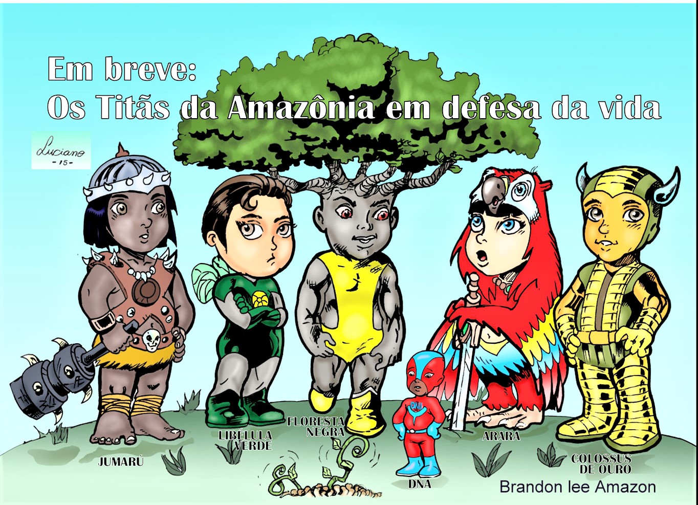 Irmãos parintinenses lançam HQ com versão infantil de heróis - 1208 B3a Irmãos parintinenses lançam HQ com versão infantil de heróis - 1208 B3a