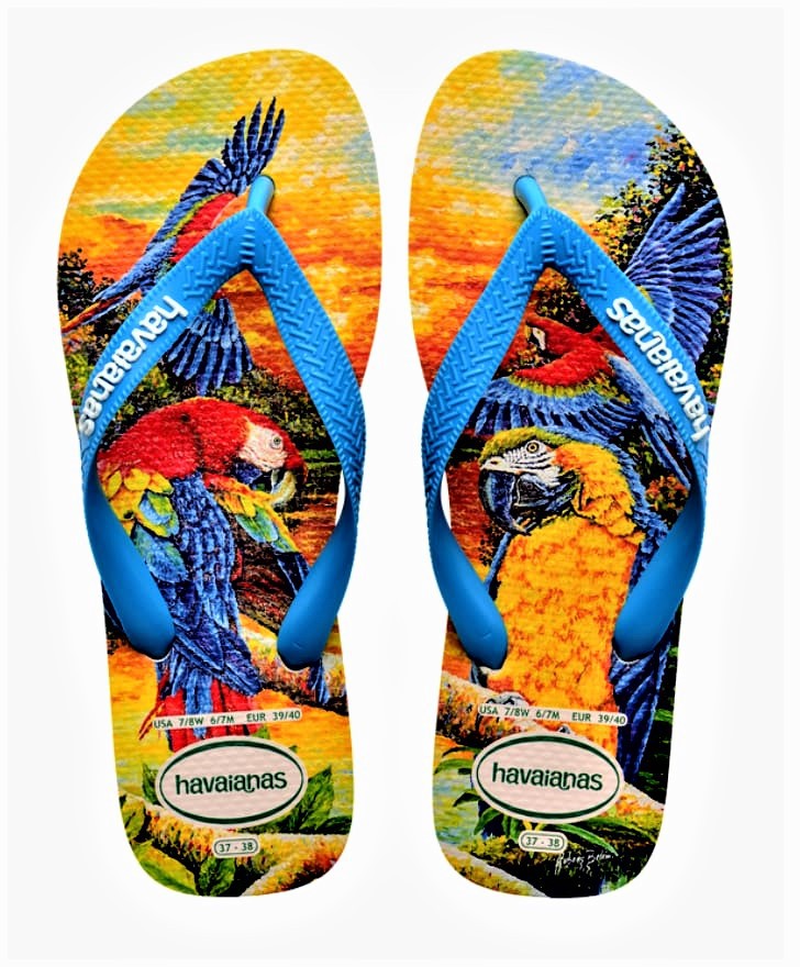 Tem arte de Parintins estampando as sandálias Havaianas - 0509 B1a Tem arte de Parintins estampando as sandálias Havaianas - 0509 B1a