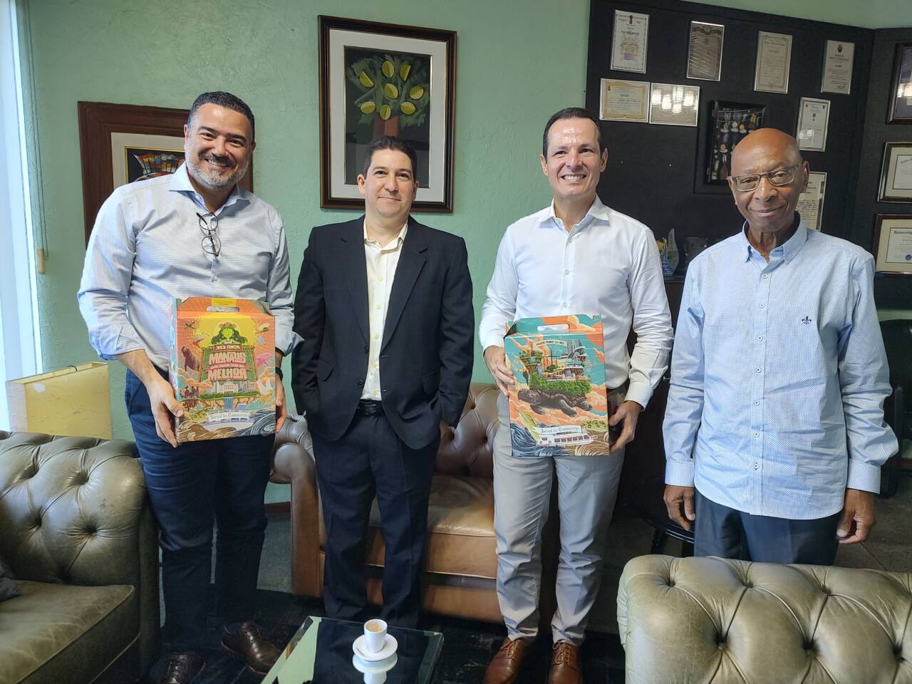 Executivos do Santander Brasil visitaram o JC para falar sobre expansão no Amazonas - A2e