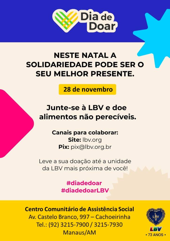 Dia de Doar: uma data para promover a generosidade no Brasil - lbv 1 Dia de Doar: uma data para promover a generosidade no Brasil - lbv 1