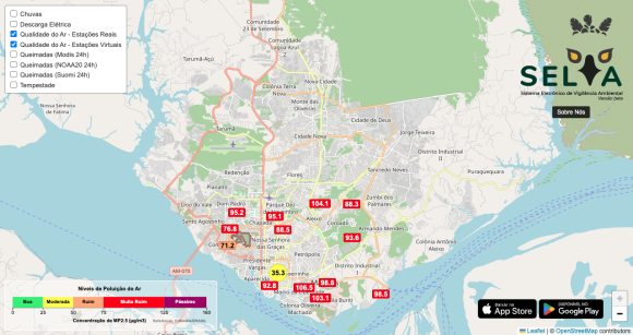 Mesmo com chuva na madrugada, qualidade do ar em Manaus amanhece muito ruim pelo 4° dia seguido - qualidade do ar em manaus aman Mesmo com chuva na madrugada, qualidade do ar em Manaus amanhece muito ruim pelo 4° dia seguido - qualidade do ar em manaus aman