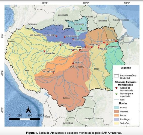 Rios Solimões e Amazonas voltam a registrar vazante, aponta Boletim do Serviço Geológico Brasileiro - rios solimoes e amazonas volta