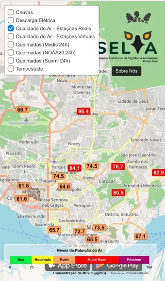 Fumaça volta a cobrir Manaus e qualidade do ar na capital é considerada ‘muito ruim’ - 4992259888411421938